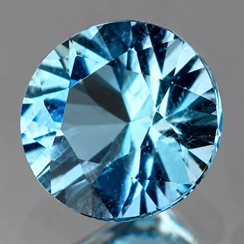 6.00 mm Round {0.72ct} Fire Luster Natural Santa Maria Blue Aquamarine [SI]