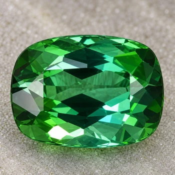 8x6 mm Cushion 1.62ct AAA Luster Natural Blue Green Tourmaline [Flawless-VVS]