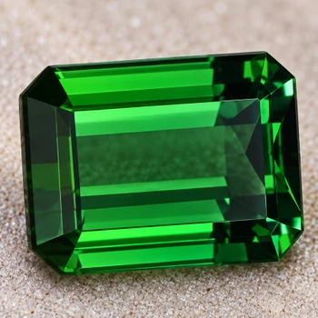 8x6 mm Octagon {1.72ct} Sparkling Natural Intense Green Tourmaline [Flawless-VVS]