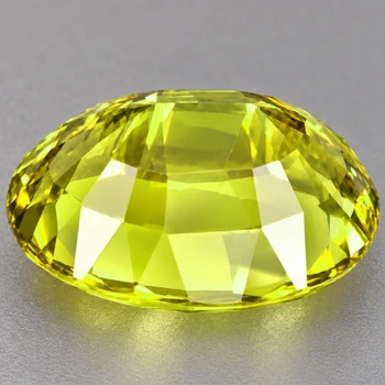 8x6 mm Oval {1.45ct} AAA Fire Natural Intense Canary Yellow Tourmaline Mozambique [Flawless-VVS]