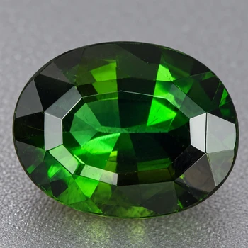 8x5 mm Oval 1.26ct AAA Luster Natural Intense Green Tourmaline [Flawless-VVS]