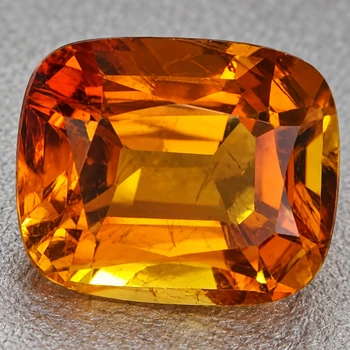 7.5x6 mm Cushion {1.55ct} AAA Fire Natural Intense Orange Tourmaline Mozambique [VVS]