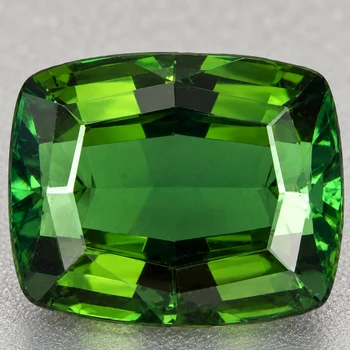 6.5x5.5 mm Cushion 1.36ct AAA Luster Natural Intense Green Tourmaline [Flawless-VVS]