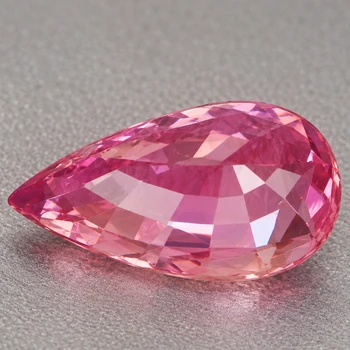 8x5 mm Pear {1.02ct} Fire Luster Natural SriLanka Intense Pink Sapphire [Flawless-VVS]