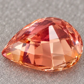 7x5.5 mm Pear {1.05ct} Fire Luster Natural SriLanka Intense Padparadscha Pink Sapphire [Flawless-VVS]