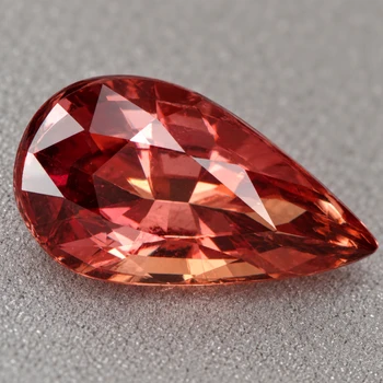 10x5.5 mm Pear {1.56ct} Fire Luster Natural SriLanka Intense Padparadscha Pink Sapphire [Flawless-VVS]