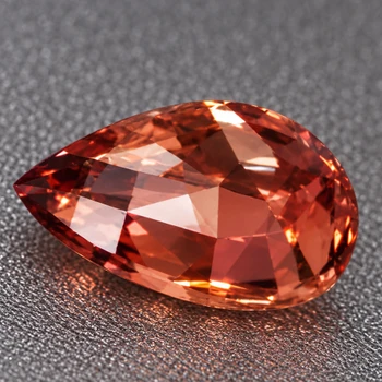 7.5x5.5 mm Pear {1.10ct} Fire Luster Natural SriLanka Intense Padparadscha Pink Sapphire [Flawless-VVS]