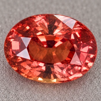 6.5x5 mm Oval {1.03ct} Fire Luster Natural SriLanka Unheated Padparadscha  Pink Sapphire [Flawless-VVS]-Free Certificate