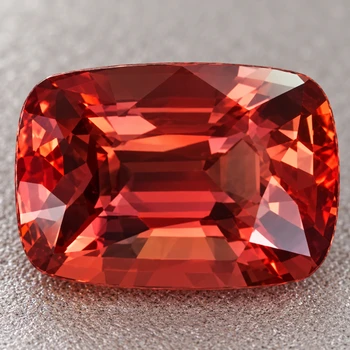 7x5 mm Cushion {1.04ct} Top Natural Unheated Intense Padpatadscha Pink Sapphire [Flawless-VVS]-Free Certificate