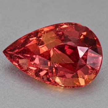 7x4.5 mm Pear {1.05ct} Fire Luster Natural SriLanka Intense Padparadscha Pink Sapphire [SI]