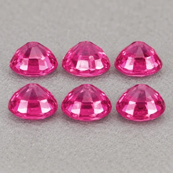 3.30 mm Round 6 pieces Brilliant Luster Natural Intense Pink Sapphire [Flawless-VVS]