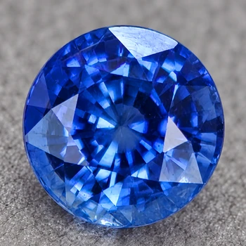 5.00 mm Round {0.80ct} Top Luster Natural Ceylon Top Intense Sapphire [VVS]
