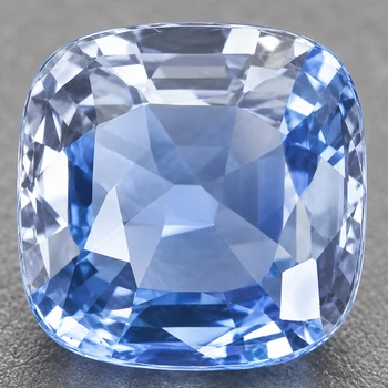 6.00 mm Cushion {1.00ct} Fire Luster Natural Ceylon Light Blue Sapphire [Flawless-VVS]