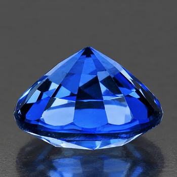 4.80 mm Round {0.65ct} Superb Luster Natural Ceylon Top Intense Sapphire [Flawless-VVS]