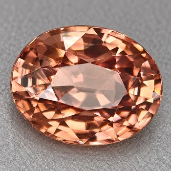 8.5x6.5 mm Oval {2.85ct} Superb Luster Natural Champagne Zircon [Flawless-VVS]