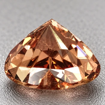 8.00 mm Heart {2.73ct} Superb Luster Natural Champagne Zircon [Flawless-VVS]