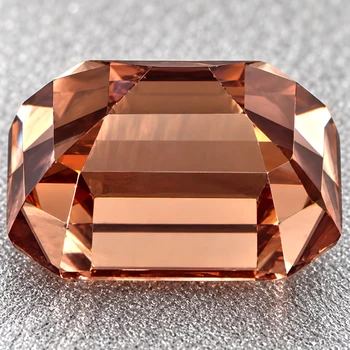 7.5x6 mm Octagon {2.82ct} Top Fire Natural Unheated Champagne Pink Zircon [Flawless-VVS]