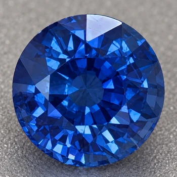 5.40 mm Round {0.93ct} Superb Luster Natural Ceylon Top Intense Sapphire [VVS]