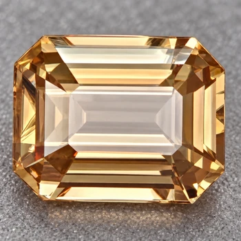 8x6 mm Octagon {2.60ct} Top Fire Natural Unheated Golden Champagne Zircon [Flawless-VVS]