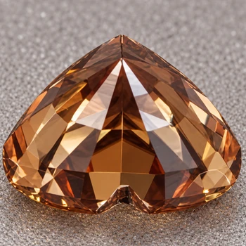 8x7 mm Heart {2.26ct} Superb Luster Natural Champagne Zircon [Flawless-VVS]