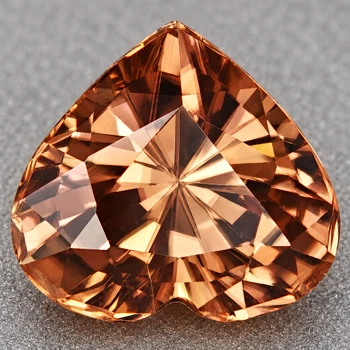 8x7 mm Heart {2.26ct} Superb Luster Natural Champagne Zircon [Flawless-VVS]