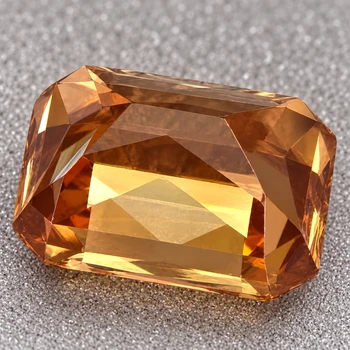 7.5x6 mm Octagon {2.26ct} Top Fire Natural Unheated Golden Champagne Zircon [Flawless-VVS]