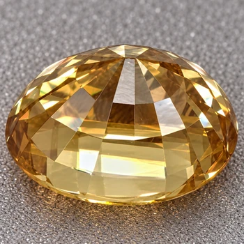 8.5x6.5 mm Oval {2.86ct} Superb Luster Natural Champagne Zircon [Flawless-VVS]