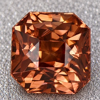 6.50 mm Octagon {2.15ct} Top Fire Natural Unheated Golden Champagne Zircon [Flawless-VVS]