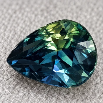 8x5 mm Pear {1.05ct} Lustrous Natural SriLanka Green Blue Sapphire [Flawless-VVS]