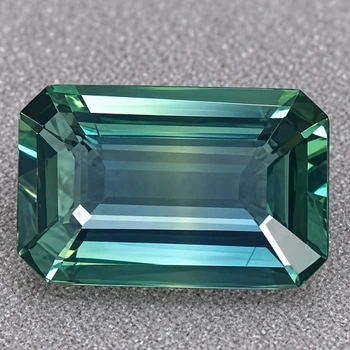6.5x4.5 mm Octagon {0.70ct} Brilliant Natural Blue Green Sapphire [Flawless-VVS]