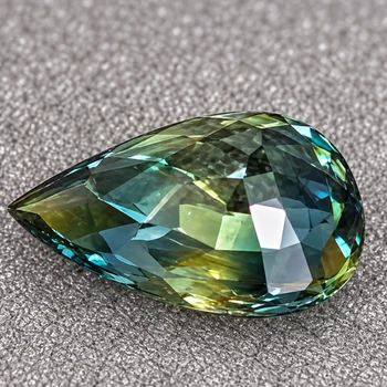 7x4.5 mm Pear {0.75ct} Brilliant Natural Blue Green Sapphire [SI]