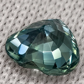 6x5 mm Heart {0.85ct} Top Luster Natural Blue Green Sapphire [Flawless-VVS]