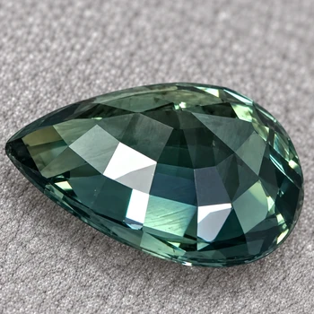 7x5 mm Pear {0.98ct} Brilliant Natural Blue Green Sapphire [Flawless-VVS]