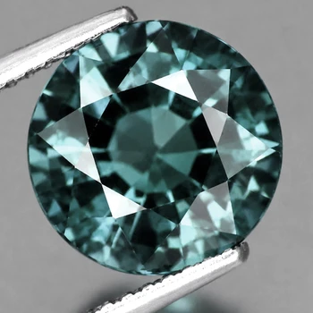 5.00 mm Round {0.75ct} Superb Luster Natural Madagascar Blue Green Sapphire [Flawless-VVS]