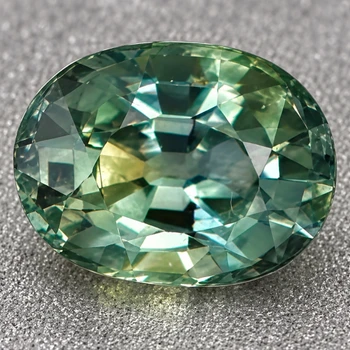 6x5 mm Oval {0.95ct} Top Luster Natural Madagascar Blue Green Sapphire [Flawless-VVS]