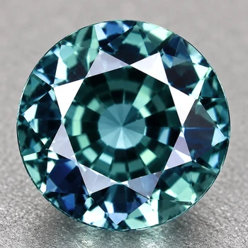4.60 mm Round {0.75ct} Natural Green Blue Sapphire [Flawless-VVS]