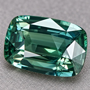 7x5 mm Cushion {1.05ct} Top Luster Natural Srilanka Blue Green Sapphire [VVS]