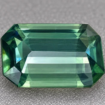 7x5 mm Octagon {1.05ct} Brilliant Natural Blue Green Sapphire [Flawless-VVS]