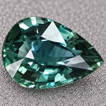7x5 mm Pear {0.78ct} Brilliant Natural Blue Green Sapphire [Flawless-VVS]
