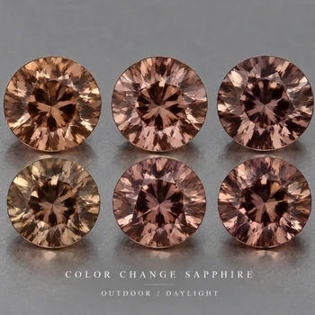 3.00 mm Round 6 pieces Diamond Cut Natural Brilliant Color Change Sapphire [Flawless-VVS]