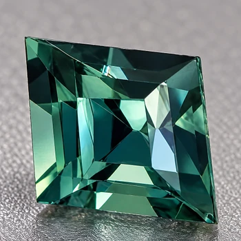 6x5 mm Fancy {0.57ct} Top Luster Natural SriLanka Blue Green Sapphire [Flawless-VVS]