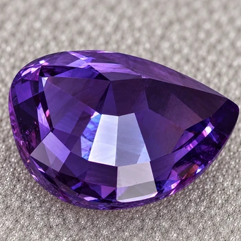 7x6 mm Pear {1.08ct} AAA Luster Natural SriLanka Intense Purple Sapphire [VVS]