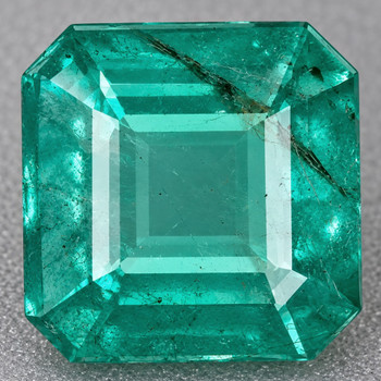 7.00 mm Octagon {2.15ct} Lustrous Natural Brilliant Zambian Green Emerald [SI]