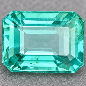 8x6 mm Octagon {1.80ct} Lustrous Natural Brilliant Zambian Blue Green Emerald [SI]