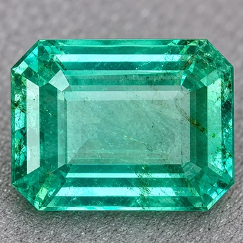 7x5 mm Octagon {1.15ct} Lustrous Natural Brilliant Zambian Blue Green Emerald [SI]