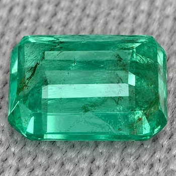 7x5 mm Octagon {1.15ct} Lustrous Natural Brilliant Zambian Blue Green Emerald [SI]