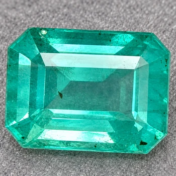 7x5 mm Octagon {1.05ct} Lustrous Natural Brilliant Zambian Blue Green Emerald [VS]