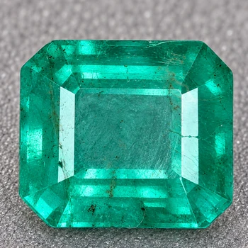 7x6 mm Octagon {1.58ct} Lustrous Natural Brilliant Zambian Green Emerald [SI]