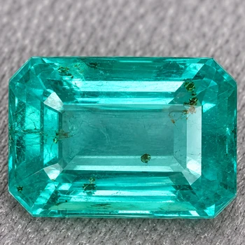 7x5 mm Octagon {0.95ct} Lustrous Natural Brilliant Zambian Blue Green Emerald [SI]