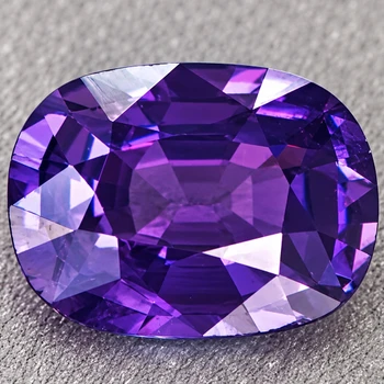 7x5.5 mm Oval {1.05ct} AAA Luster Natural Intense Purple Sapphire [Flawless-VVS]